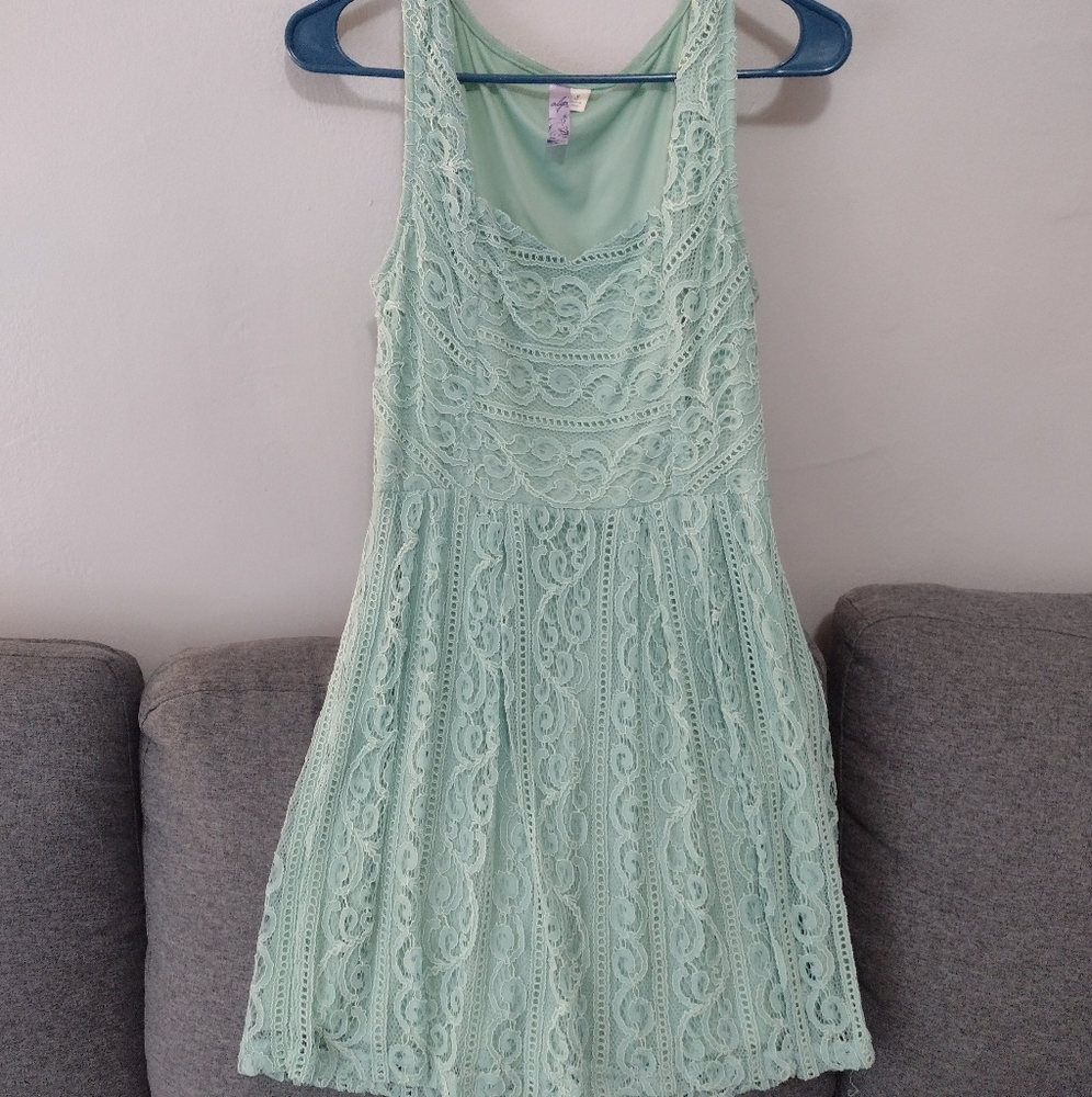 Seafoam green mini dress